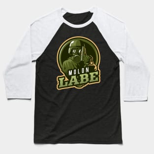 The Gas Mask Soldier With A Gun Baseball T-Shirt